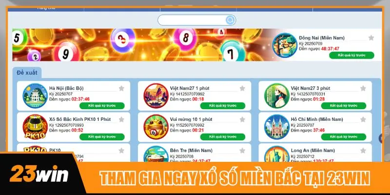 Tham gia chơi xổ số miền Bắc trực tuyến tại 23win với vài bước click